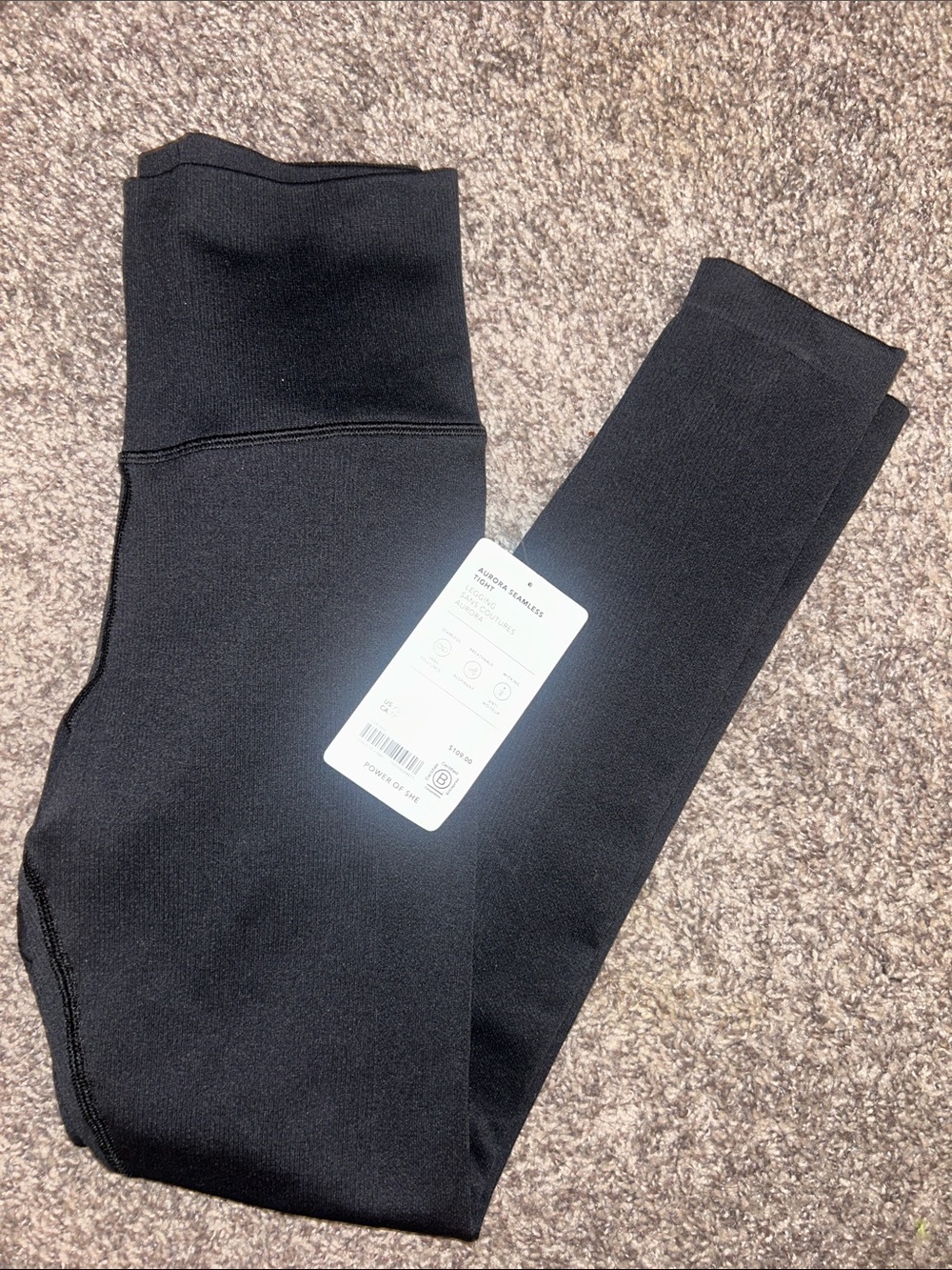 NWT Athleta Aurora Seamless Tight Black - XS